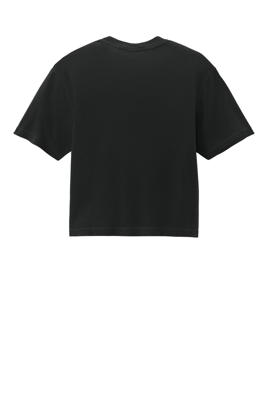 Rear View of Black Comfort Colors Women's Heavyweight Boxy Tee 3023CL