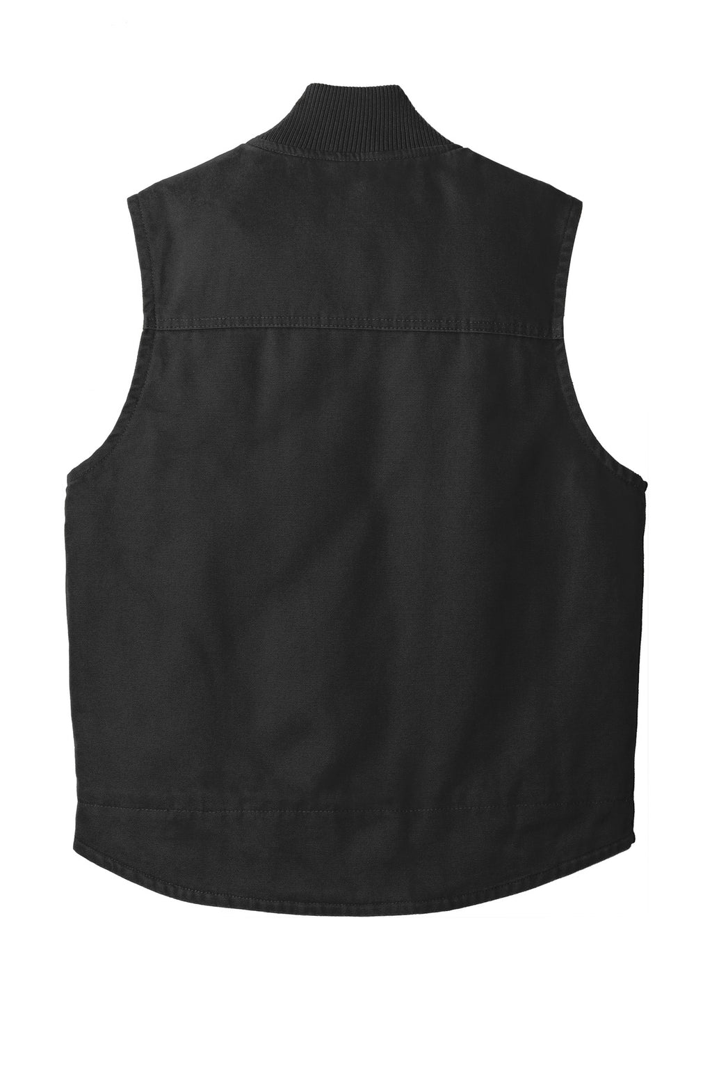 Rear View of Black CornerStone Washed Duck Cloth Vest. CSV40