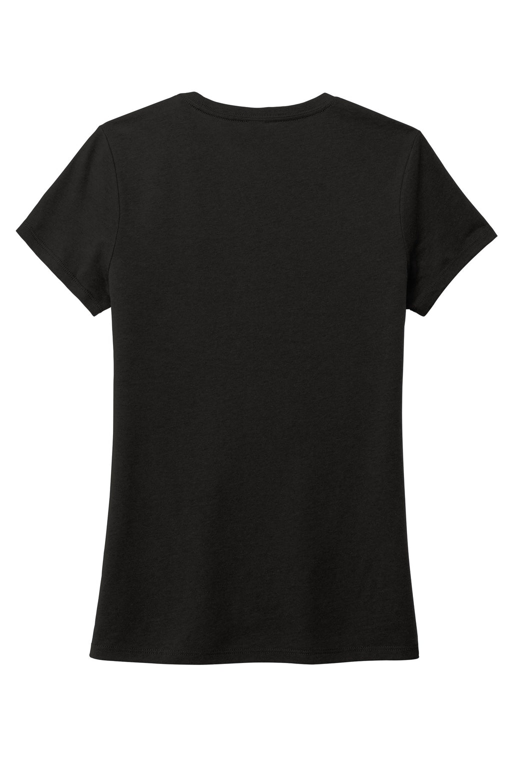 Rear View of Black District Women's Perfect Tri Tee. DM130L