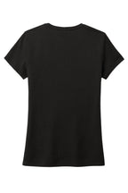 Rear View of Black District Women's Perfect Tri Tee. DM130L