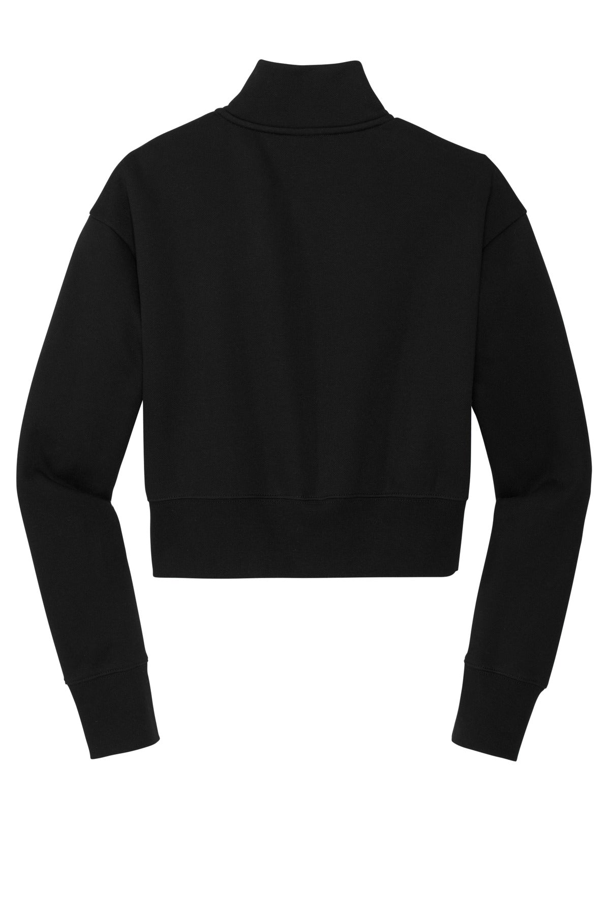 Rear View of Black District Women's V.I.T. Fleece 1/2-Zip DT6111