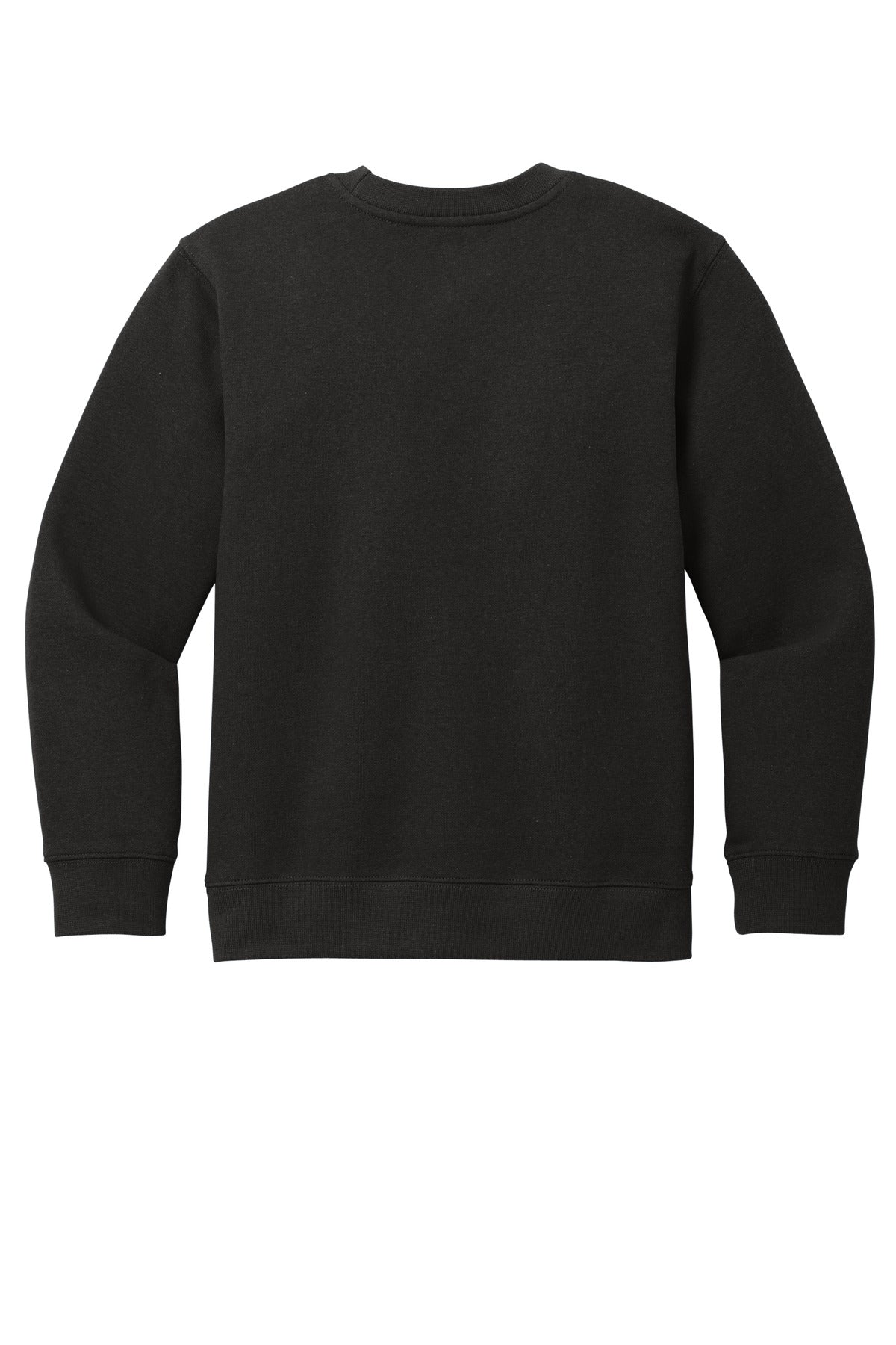 Rear View of Black District Youth V.I.T. Fleece Crew DT6104Y