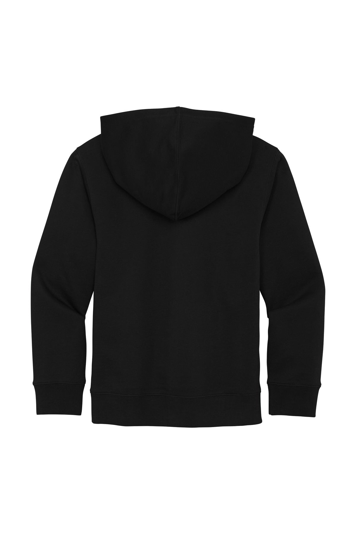 Rear View of Black District Youth V.I.T. Fleece Hoodie DT6100Y