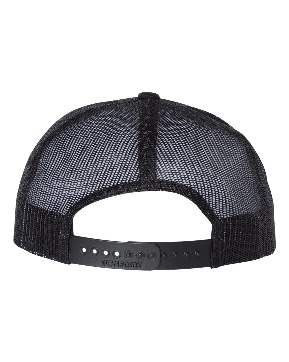 Rear View of Black Foamie Trucker Cap - 113