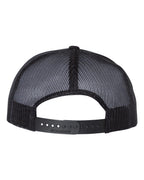 Rear View of Black Foamie Trucker Cap - 113