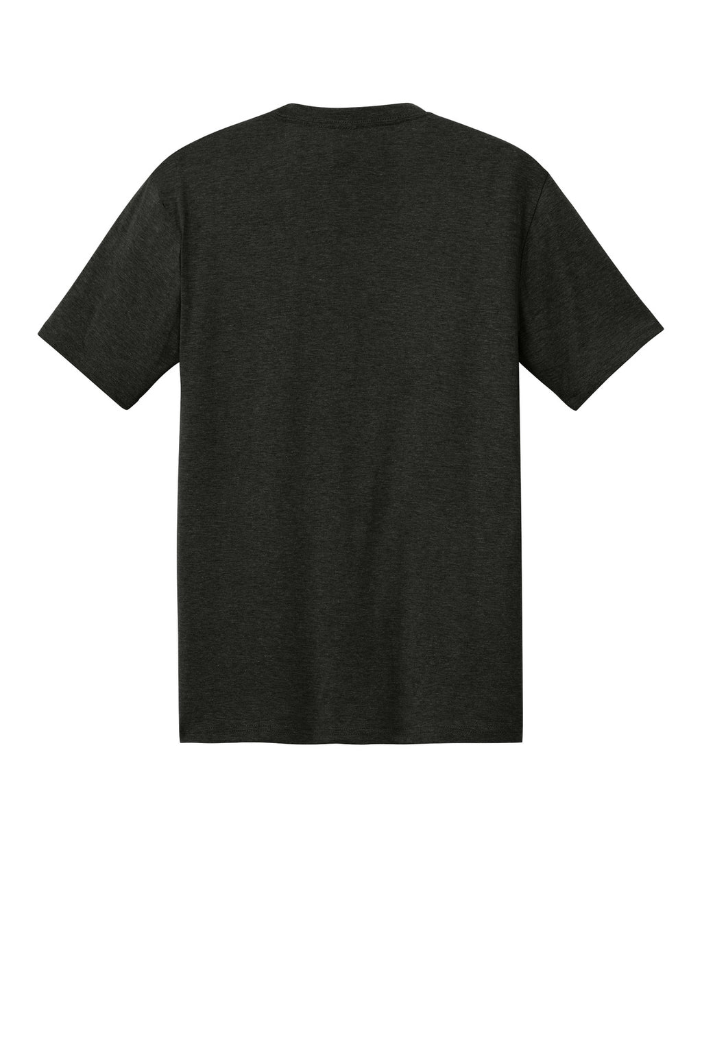 Rear View of Black Frost District Perfect Tri Tee. DM130