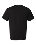 Rear View of Black Garment-Dyed T-Shirt - GDH100