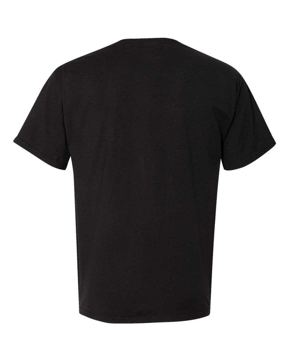 Rear View of Black Garment-Dyed T-Shirt - GDH100