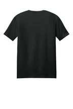 Rear View of Black Gildan Softstyle T-Shirt. 64000