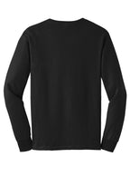Rear View of Black Gildan - Ultra Cotton 100% US Cotton Long Sleeve T-Shirt. G2400