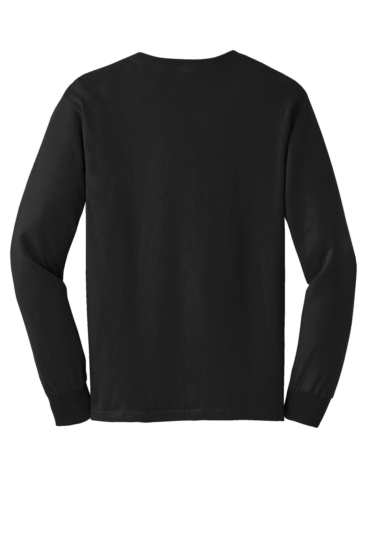 Rear View of Black Gildan - Ultra Cotton 100% US Cotton Long Sleeve T-Shirt. G2400