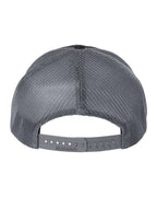 Rear View of Black/ Graphite 112+ R-Flex Adjustable Trucker Cap - 112PL