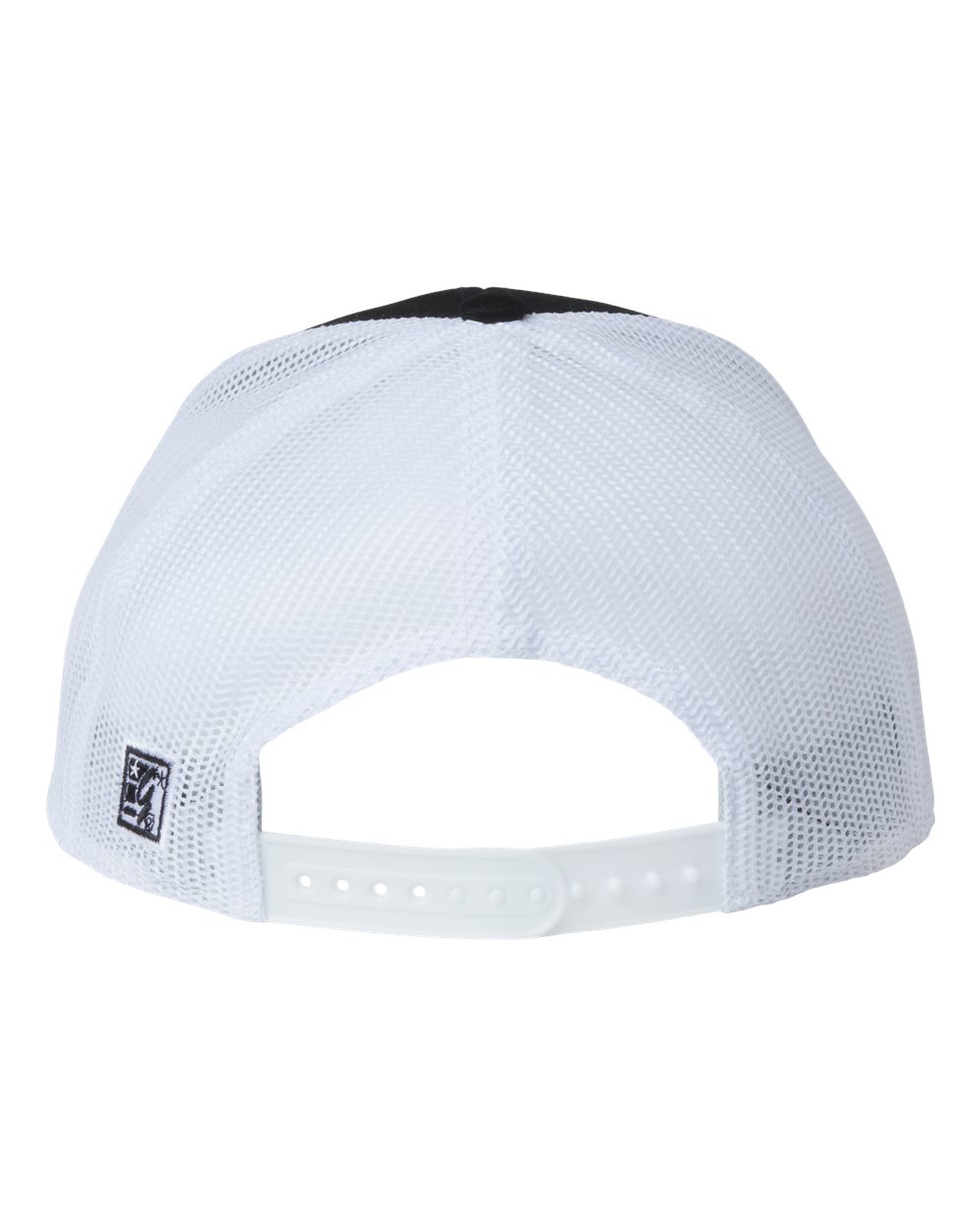Rear View of Black/ Grey/ White Everyday Trucker Cap - GB452E