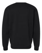 Rear View of Black Heavyweight Crewneck Sweatshirt - IND3000