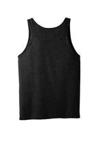 Rear View of Black Ht BELLA+CANVAS Unisex Jersey Tank. BC3480