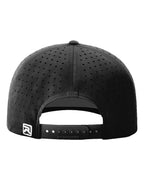 Rear View of Black Laser Perf R-Flex Cap - 632