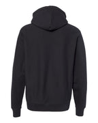 Rear View of Black Legend - Premium Heavyweight Cross-Grain Hooded Sweatshirt - IND5000P