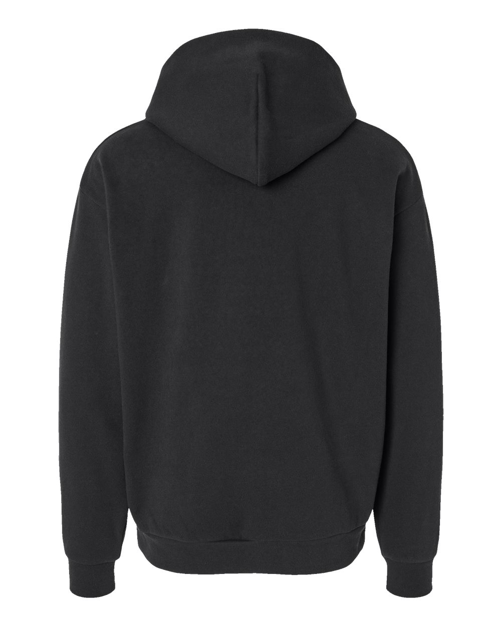 Rear View of Black Mainstreet Hooded Sweatshirt - IND420XD