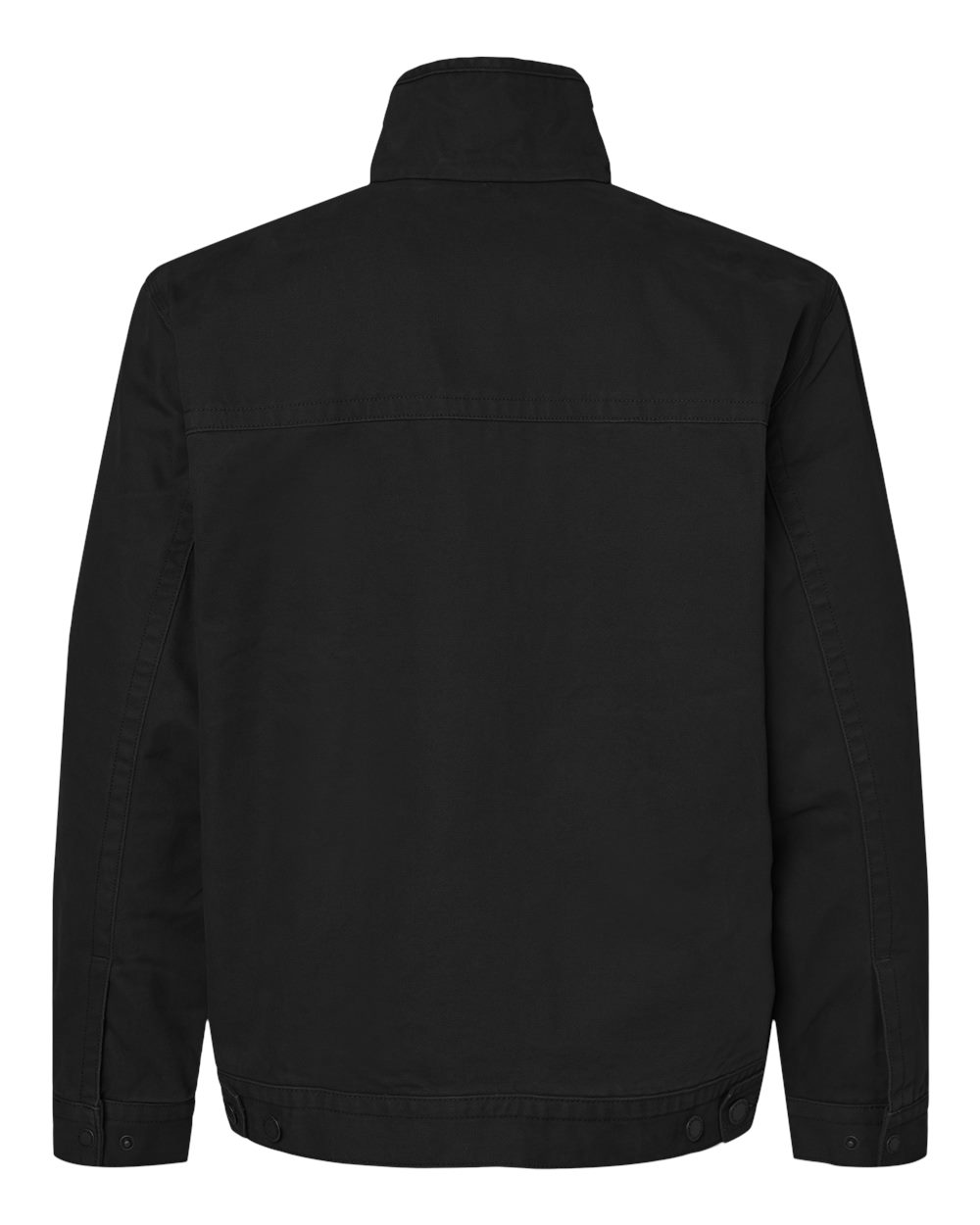 Rear View of Black Maverick Boulder Cloth™ Jacket with Blanket Lining - 5028