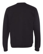 Rear View of Black Midweight Crewneck Sweatshirt - SS3000