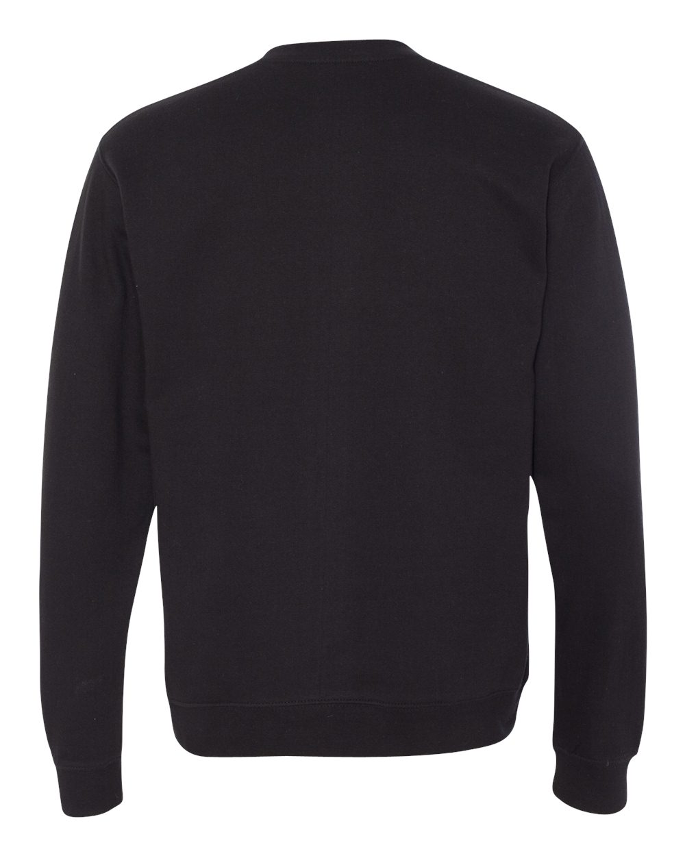Rear View of Black Midweight Crewneck Sweatshirt - SS3000