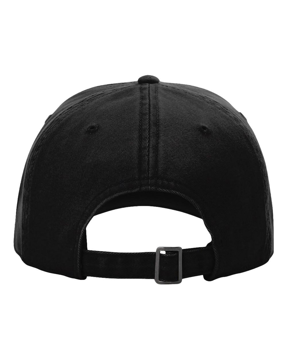 Rear View of Black Peach Twill Dad Hat - 326