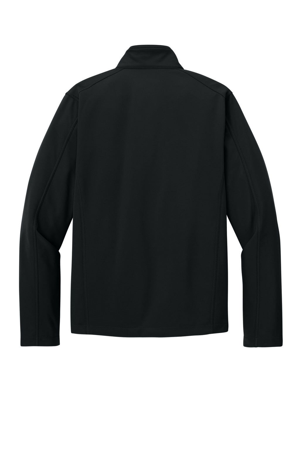 Rear View of Black Port Authority Core Soft Shell Jacket. J317