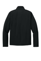 Rear View of Black Port Authority Core Soft Shell Jacket. J317