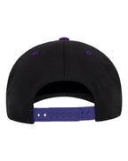 Rear View of Black/ Purple 110® Snapback Cap - 110F