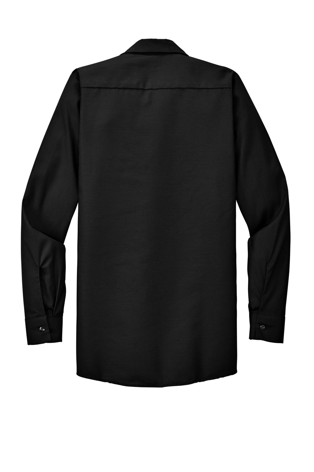 Rear View of Black Red Kap Long Sleeve Industrial Work Shirt. SP14