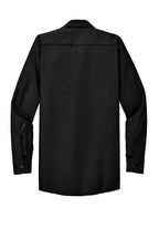 Rear View of Black Red Kap Long Sleeve Industrial Work Shirt. SP14