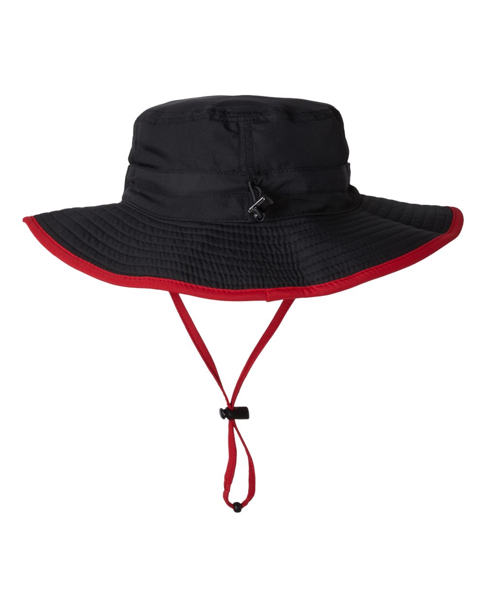 Rear View of Black/ Red Ultralight Booney - GB400
