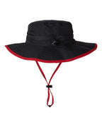 Rear View of Black/ Red Ultralight Booney - GB400