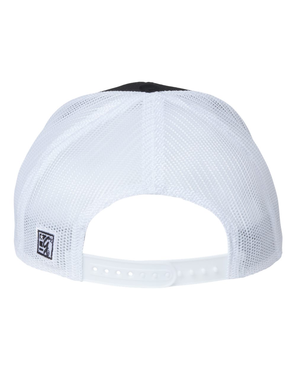 Rear View of Black/ Red/ White Everyday Trucker Cap - GB452E