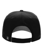 Rear View of Black Relaxed Performance Lite Cap - 220