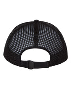 Rear View of Black Rogue Wide Set Mesh Cap - 935