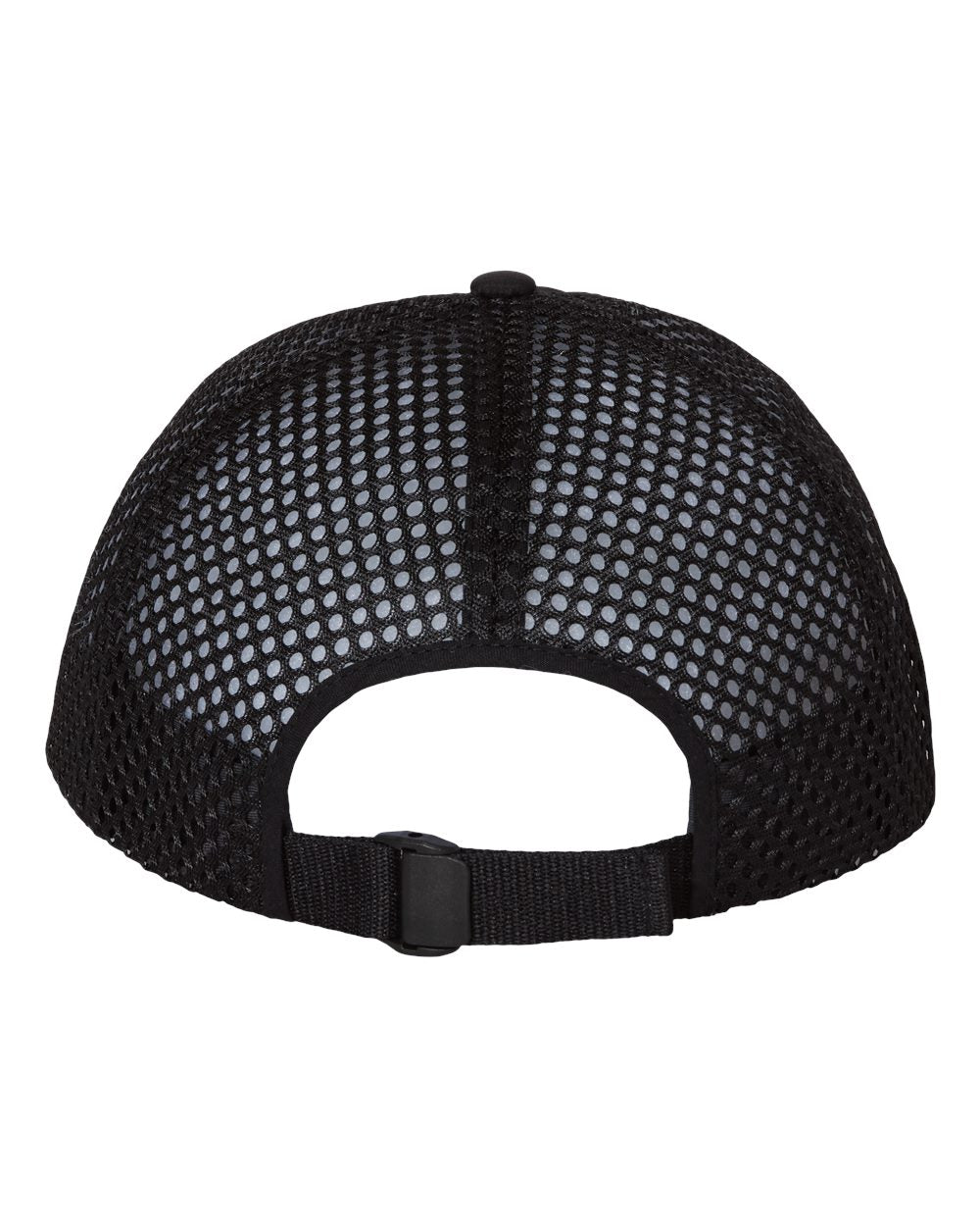 Rear View of Black Rogue Wide Set Mesh Cap - 935