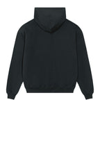 Rear View of Black Stanley/Stella Unisex Cooper Dry Hooded Sweatshirt SXU028