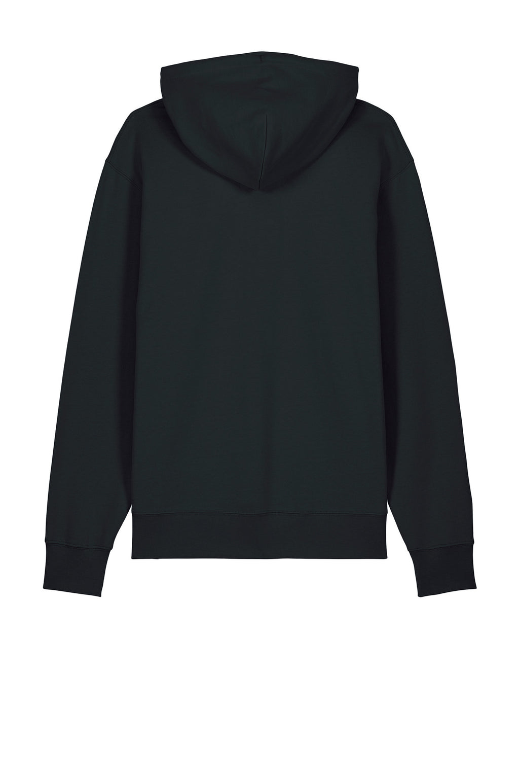 Rear View of Black Stanley/Stella Unisex Cruiser 2.0 Hooded Sweatshirt SXU003