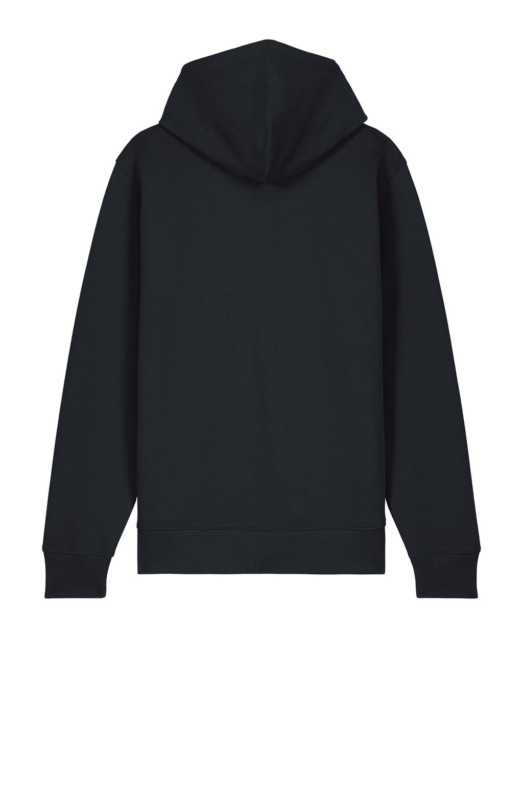 Rear View of Black Stanley/Stella Unisex Cultivator 2.0 Full-Zip Hooded Sweatshirt SXU005