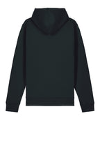 Rear View of Black Stanley/Stella Unisex Drummer 2.0 Hooded Sweatshirt SXU009