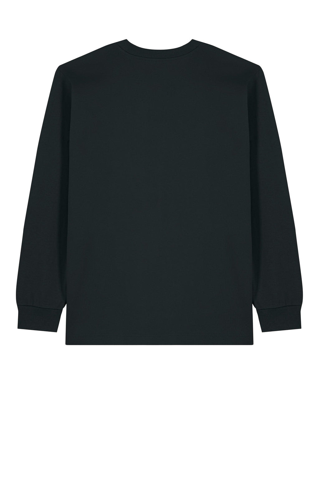 Rear View of Black Stanley/Stella Unisex Freestyler Heavyweight Long Sleeve Tee SXU023