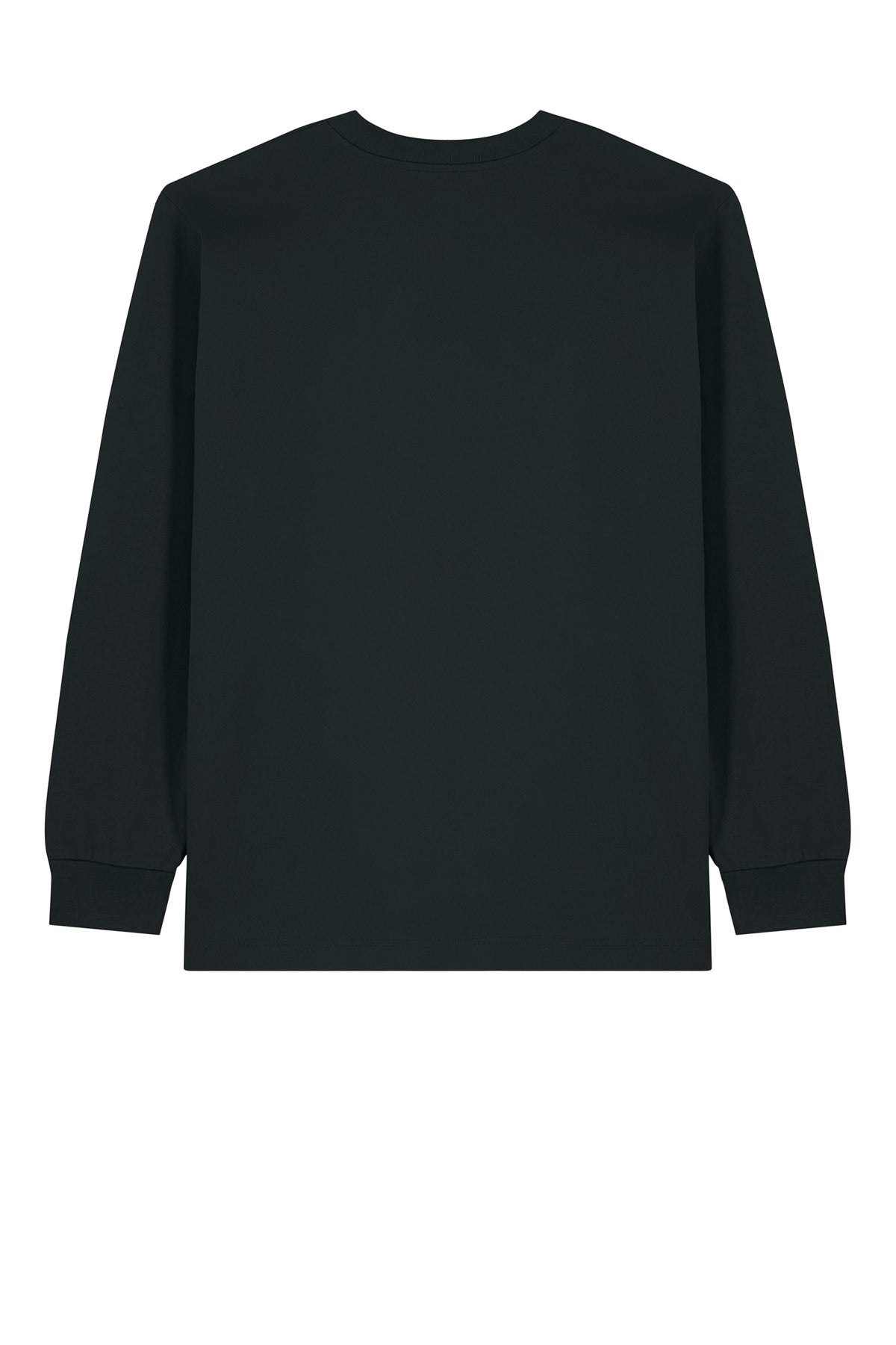 Rear View of Black Stanley/Stella Unisex Freestyler Heavyweight Long Sleeve Tee SXU023