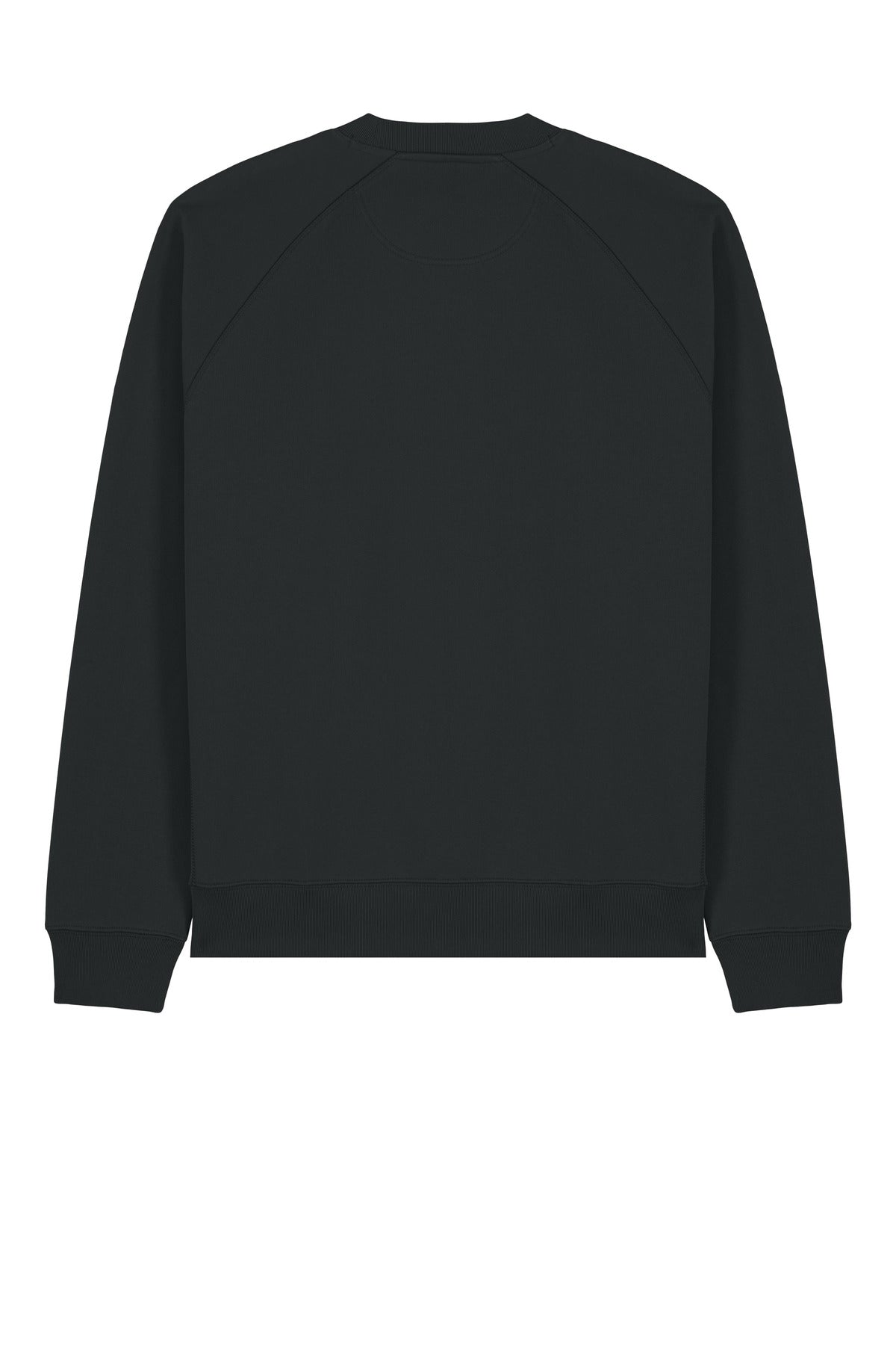Rear View of Black Stanley/Stella Unisex Knoxer Crewneck Sweatshirt SXU026