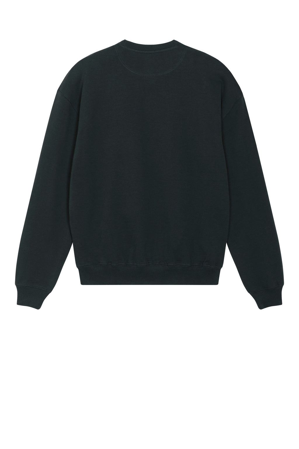 Rear View of Black Stanley/Stella Unisex Ledger Dry Crewneck Sweatshirt SXU029
