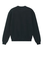 Rear View of Black Stanley/Stella Unisex Ledger Dry Crewneck Sweatshirt SXU029