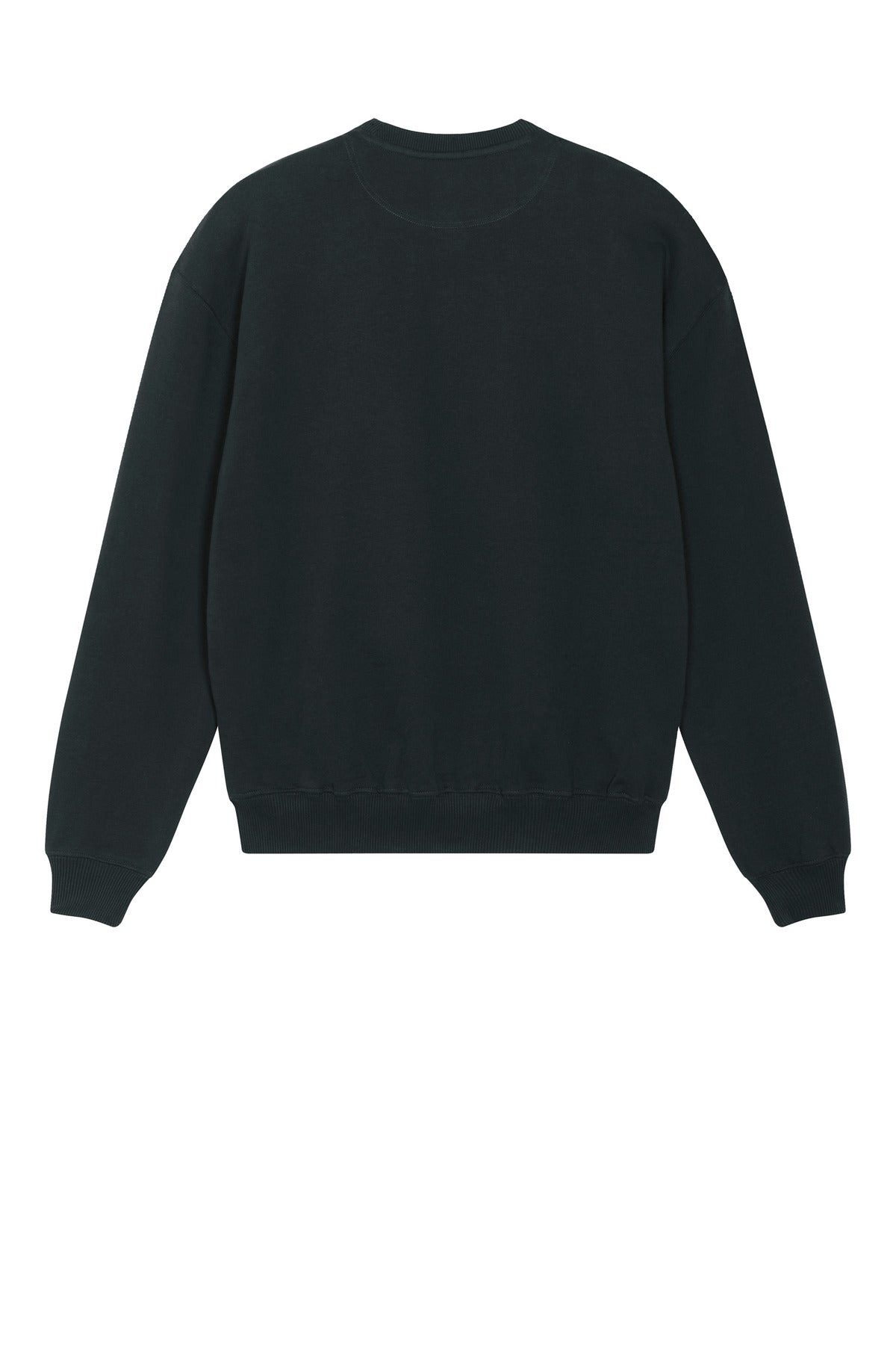 Rear View of Black Stanley/Stella Unisex Ledger Dry Crewneck Sweatshirt SXU029