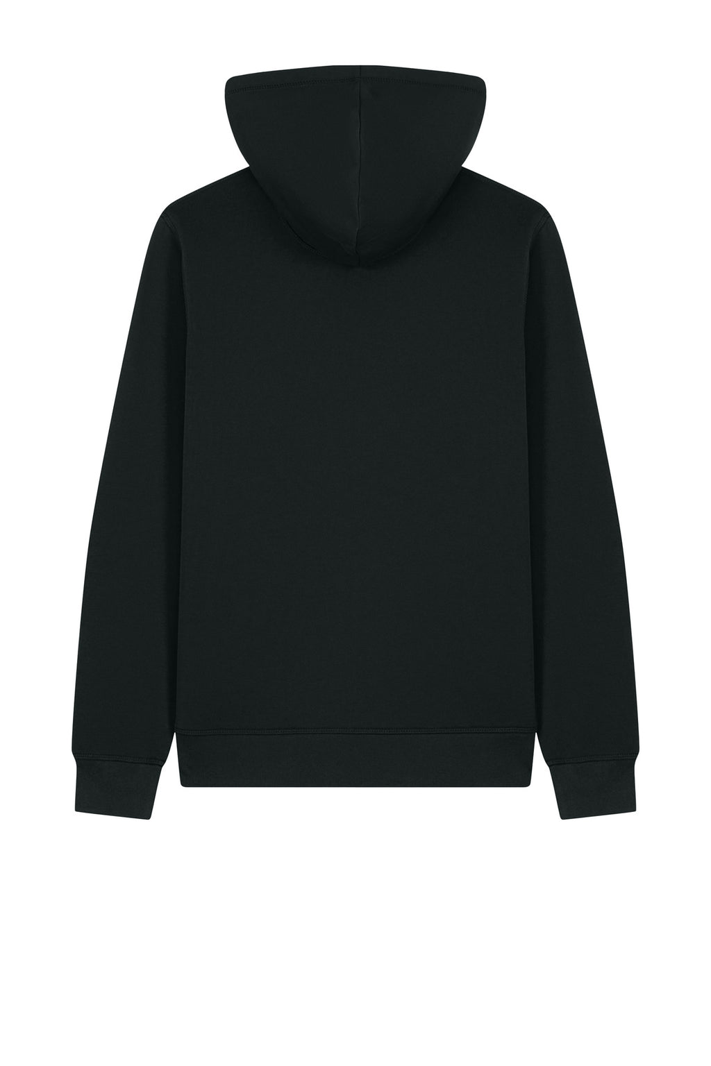 Rear View of Black Stanley/Stella Unisex Mixer Full-Zip Hooded Sweatshirt SXU011