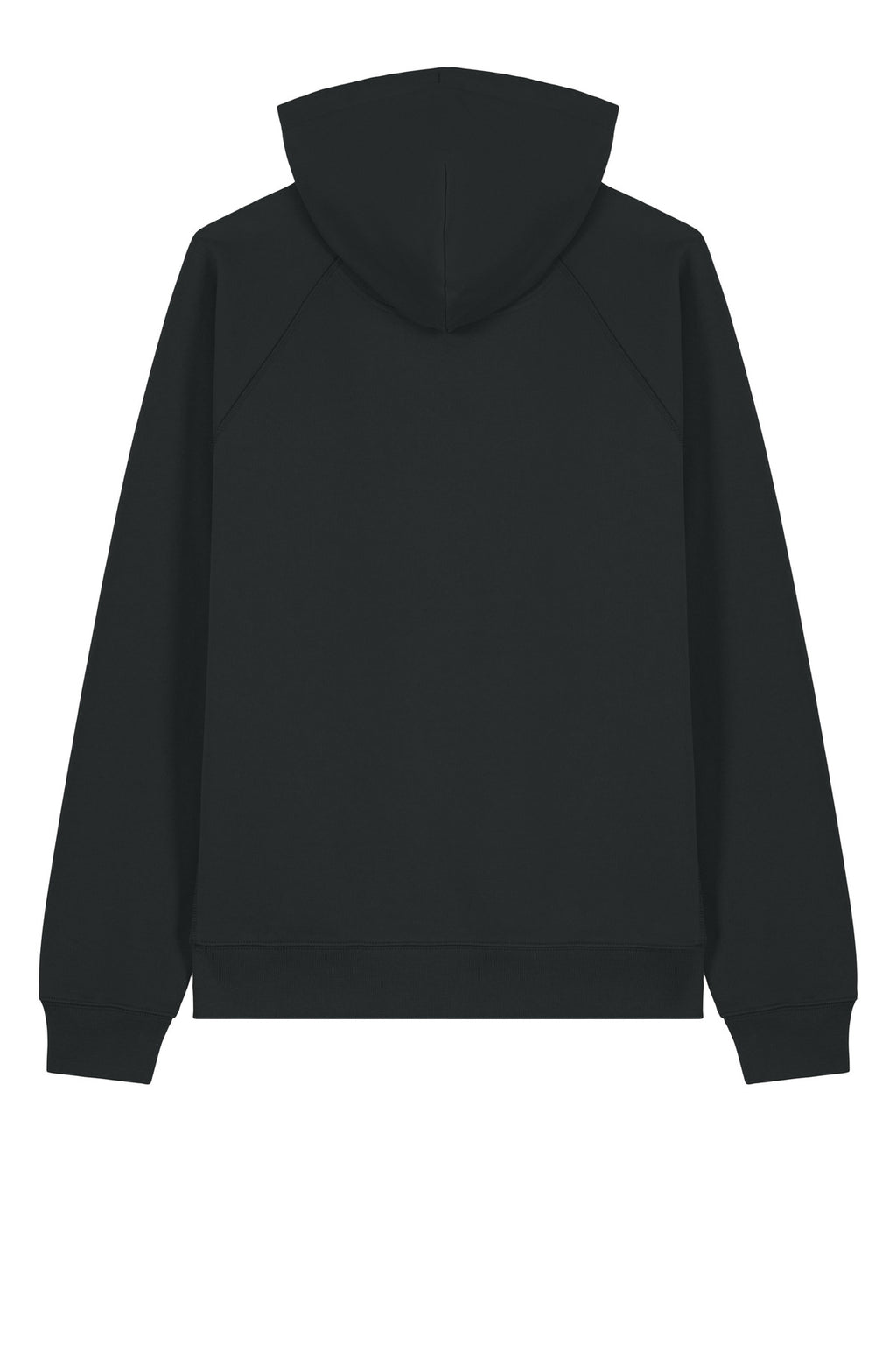 Rear View of Black Stanley/Stella Unisex Striker Hooded Sweatshirt SXU027