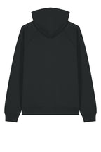 Rear View of Black Stanley/Stella Unisex Striker Hooded Sweatshirt SXU027